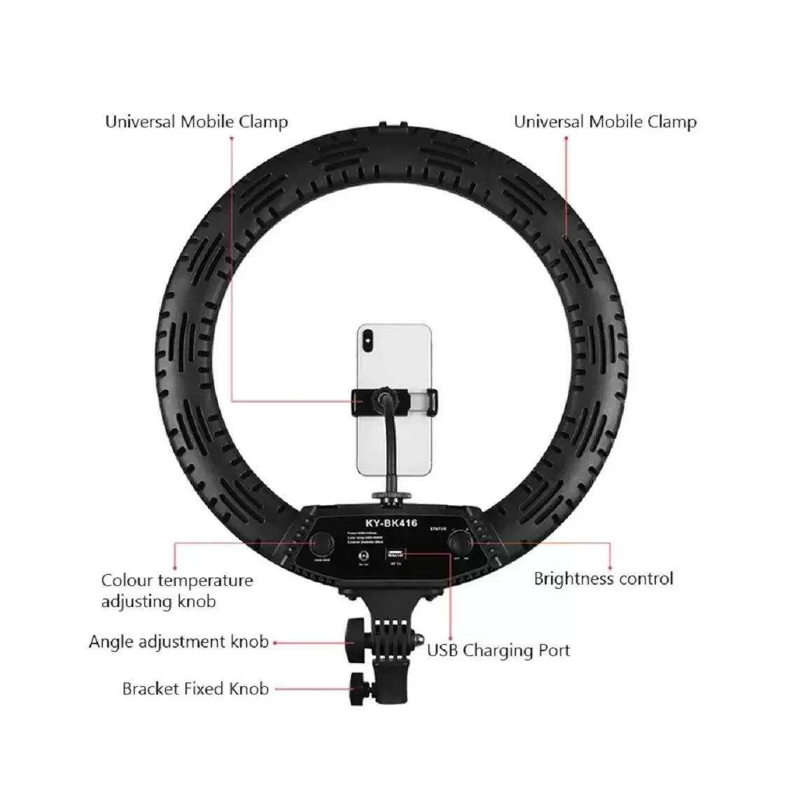رینگ لایت هیرو KY-BK 416