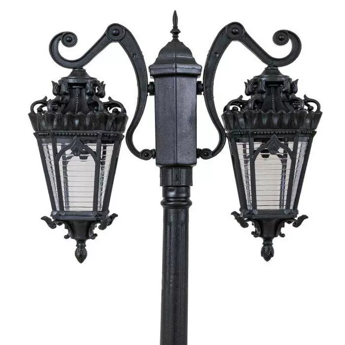 چراغ حیاطی پارکی پلاستیکی دوشاخه آرمیتا( پلی کربنات اصلی 3 سال ضمانت )