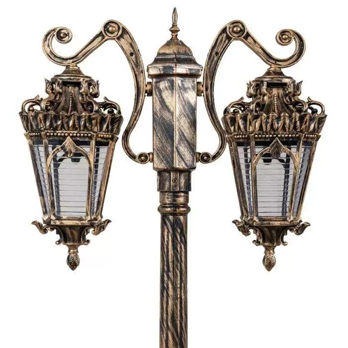 چراغ حیاطی پارکی پلاستیکی دوشاخه آرمیتا( پلی کربنات اصلی 3 سال ضمانت )