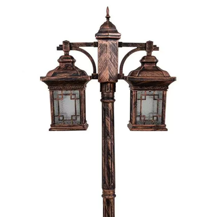 چراغ حیاطی پارکی پلاستیکی دوشاخه ورساچ( پلی کربنات اصلی 3 سال ضمانت )