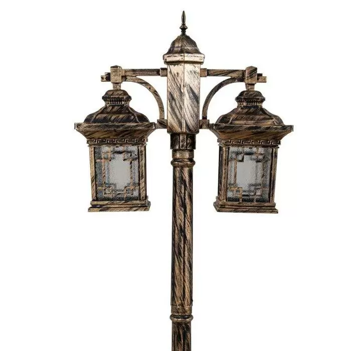 چراغ حیاطی پارکی پلاستیکی دوشاخه ورساچ( پلی کربنات اصلی 3 سال ضمانت )