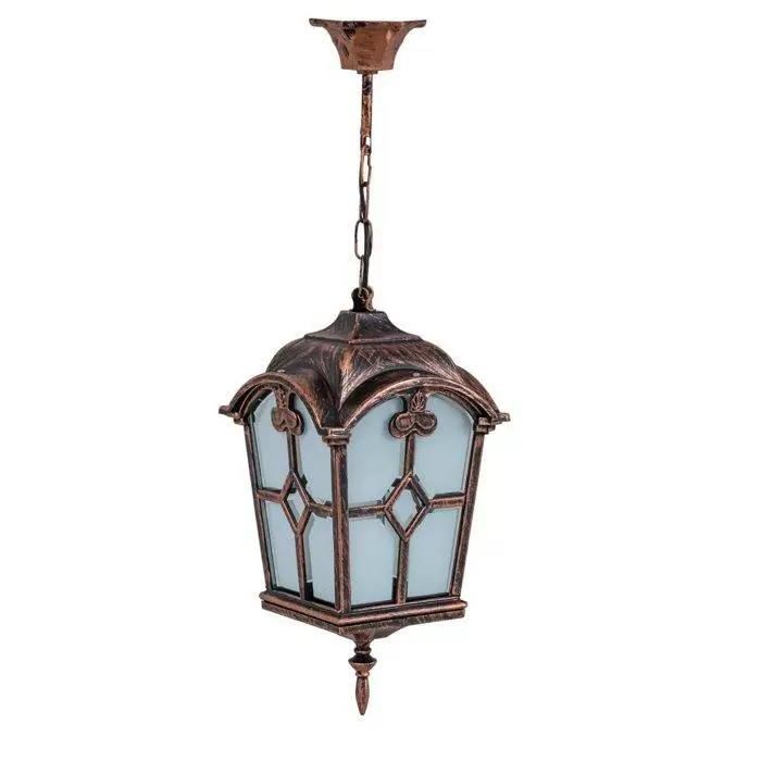 چراغ حیاطی آویز پلاستیکی کلبه لوزی( پلی کربنات اصلی 3 سال ضمانت )