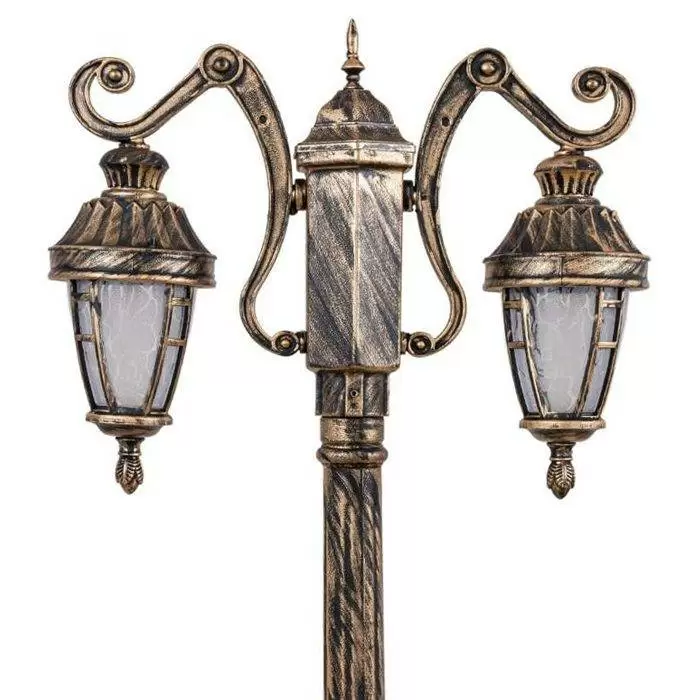 چراغ سر لوله حیاطی پارکی پلاستیکی دوشاخه سمیه( پلی کربنات اصلی 3 سال ضمانت )