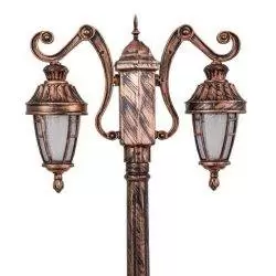 چراغ سر لوله حیاطی پارکی پلاستیکی دوشاخه سمیه( پلی کربنات اصلی 3 سال ضمانت )