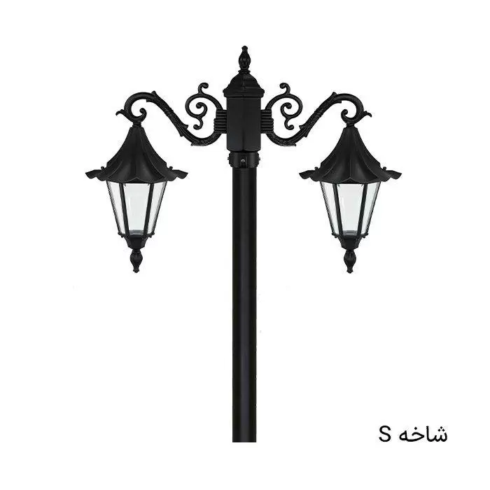 چراغ باغی دوشاخه رومی چتری