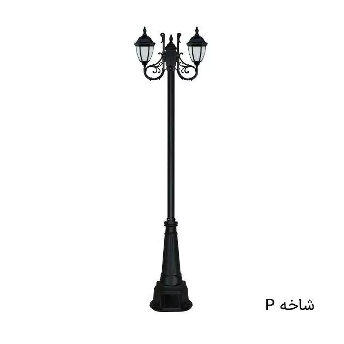 چراغ باغی پارکی ضدآب دوشاخه خمره ای