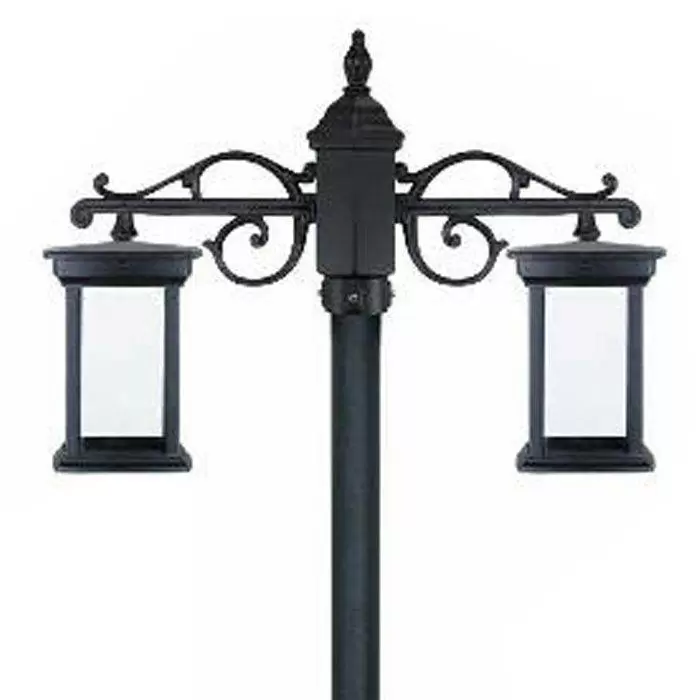 چراغ حیاطی پارکی مدرن شعاع دوشاخه مکعب