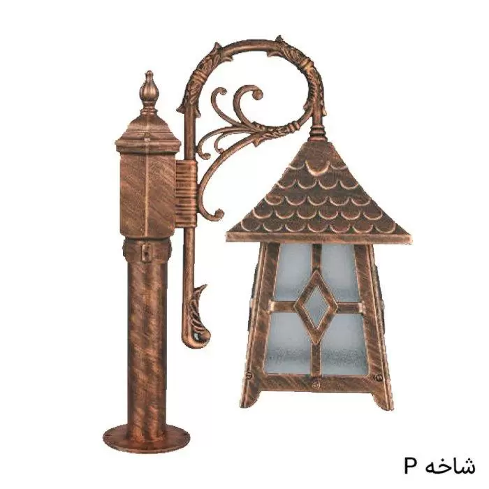 چراغ سرستون ویلا فلزی ضدآب سردری کلبه