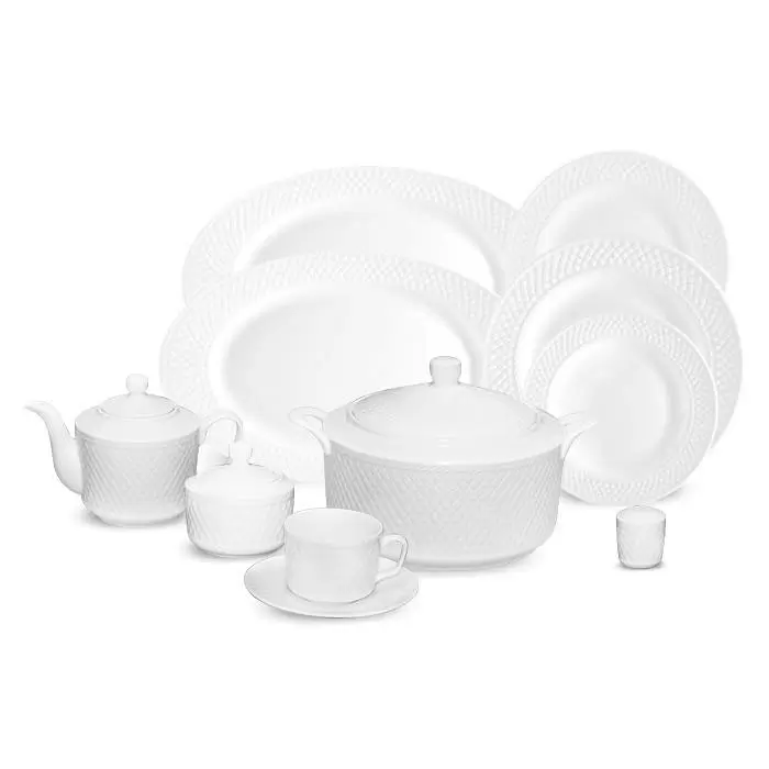 سرویس 102 پارچه چینی زرین-رادیانس-سفید-درجه عالی سرویس18 نفره کد: 011735