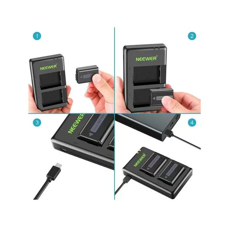 شارژر و باتری دوربین Neewer NP-FW50 Batttery Charger For Sony