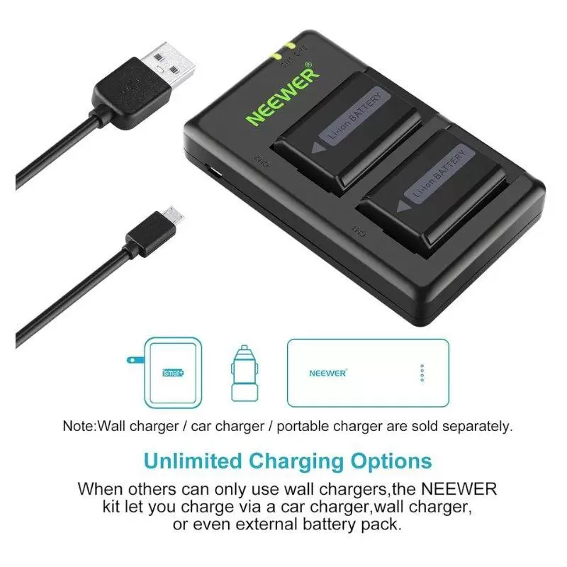 شارژر و باتری دوربین Neewer NP-FW50 Batttery Charger For Sony