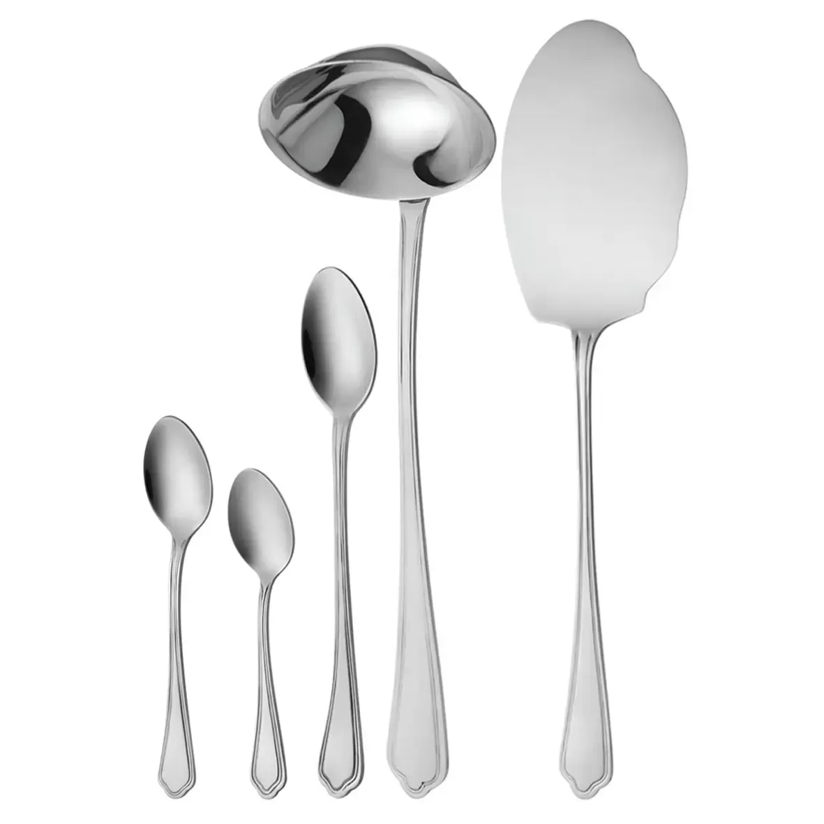 سرویس قاشق چنگال 57 پارچه ونیز استیل براق جعبه کادویی