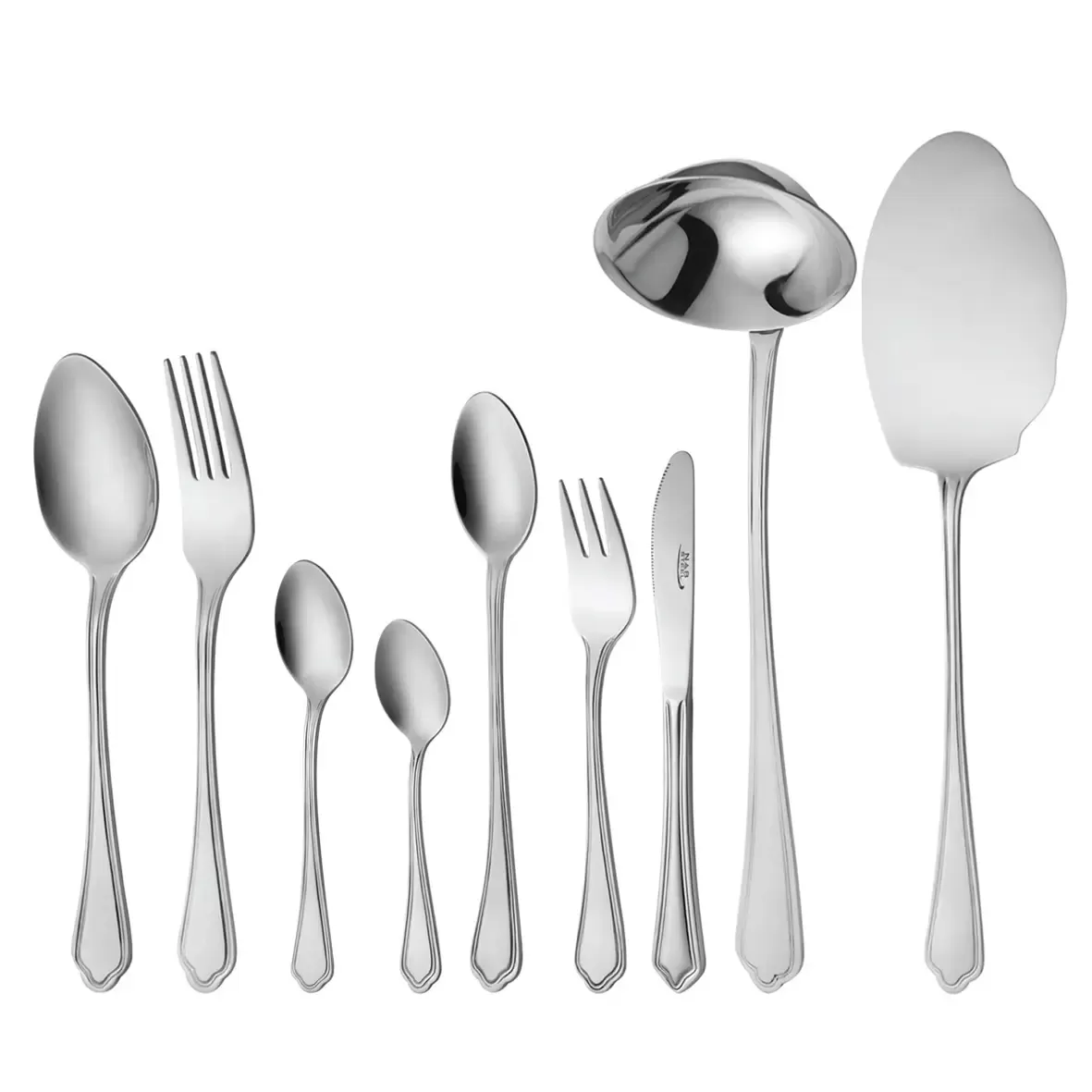 سرویس قاشق چنگال 98 پارچه ونیز استیل براق جعبه کادویی