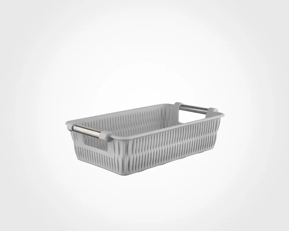 سبد طرح بامبو دسته استیل 3 لیمون کد 1386