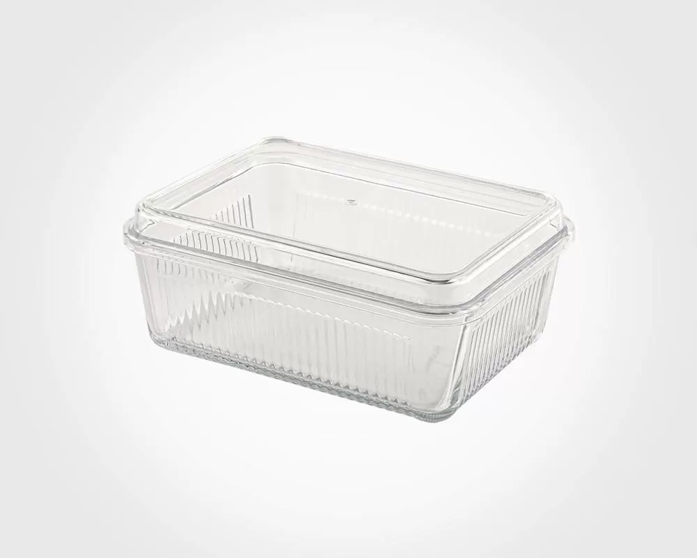 ظرف شیشه ای 1.1 لیتر درب اکرولیک لیمون کد2260